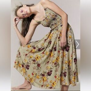 Laura Ashley - Urban Outfitters Lauralee Midi Dress, floral print, Size XS